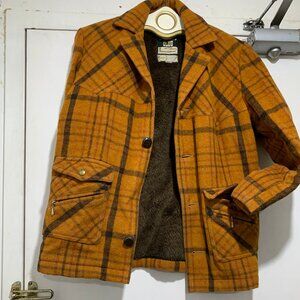 VINTAGE BUFFALO CLUB SHERPA LINED WOOL PLAID JACKETS SIZE S